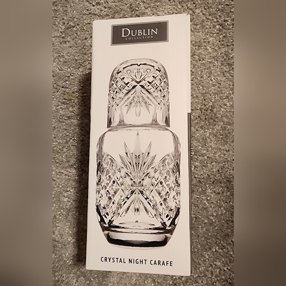 Shannon Godinger crystal carafe "Dublin" pattern  16 oz capacity - NEW in box! - Picture 4 of 6